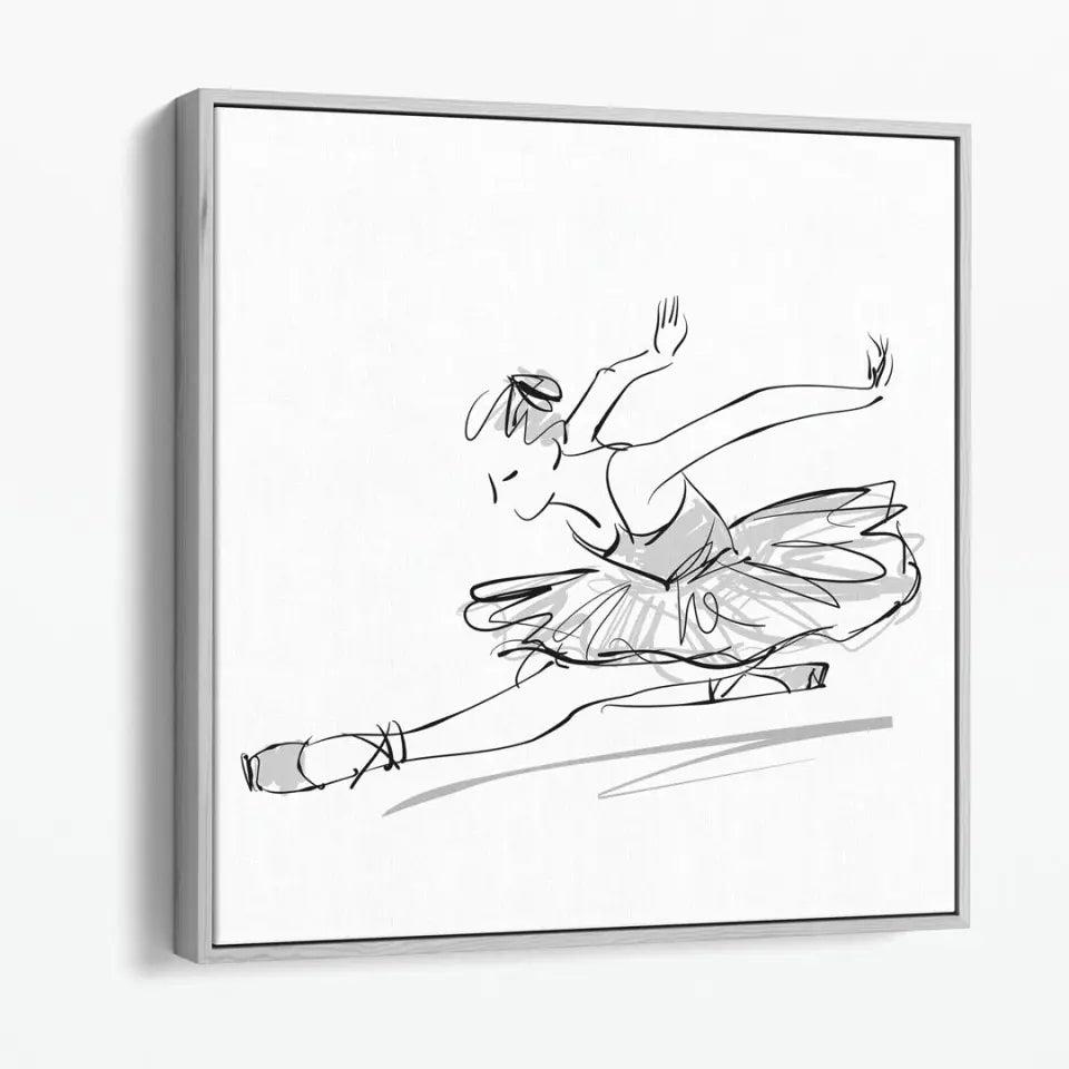 Ballerina in a classical dance pose on the floor #B09